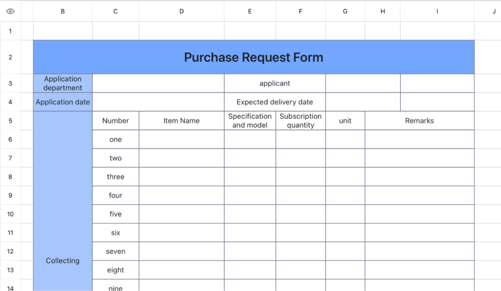 Purchase application form 2